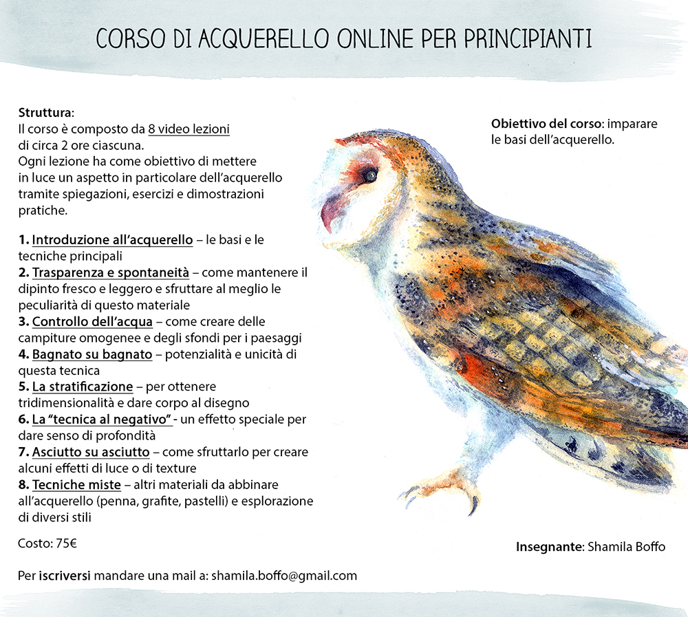 corso acquerello online